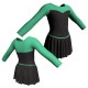 SK2LCL: Gonnellino in Lycra o Cotone - Body danza con gonnellino maniche lunghe e inserto SK2LCL1019