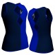 MLL: Lycra Sinistra & Pizzo/Rete - T-shirt & Top bicolore senza maniche con inserto in pizzo o rete MLL114