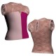 MLL: Lycra Sinistra & Pizzo/Rete - T-shirt & Top bicolore senza maniche con inserto in pizzo o rete MLL123