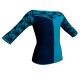 MLZ: Lycra Sinistra & Pizzo/Rete - T-shirt & Top bicolore maniche 3/4 con inserto in belen pro MLZ105