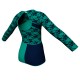 MLZ: Lycra Sinistra & Pizzo/Rete - T-shirt & Top bicolore maniche lunghe con inserto in belen pro MLZ110
