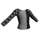 MLZ: Lycra Sinistra & Pizzo/Rete - T-shirt & Top bicolore maniche lunghe con inserto in belen pro MLZ205