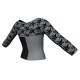 MLZ: Lycra Sinistra & Pizzo/Rete - T-shirt & Top bicolore maniche lunghe con inserto in belen pro MLZ205