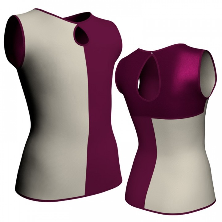 MLF: Lycra Sinistra & Lurex - T-shirt & Top bicolore senza maniche con inserto in lurex MLF104