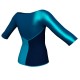 MLF: Lycra Sinistra & Lurex - T-shirt & Top bicolore maniche 3/4 con inserto in lurex MLF105