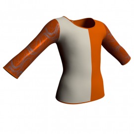 MLF: Lycra Sinistra & Lurex - T-shirt & Top bicolore maniche lunghe con inserto in lurex MLF102