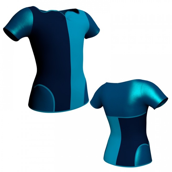MLF: Lycra Sinistra & Lurex - T-shirt & Top bicolore manica corta con inserto in lurex MLF111