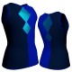 MLF: Lycra Sinistra & Lurex - T-shirt & Top bicolore senza maniche con inserto in lurex MLF114