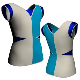 MLF: Lycra Sinistra & Lurex - T-shirt & Top bicolore maniche aletta con inserto in lurex MLF115SS