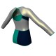 MLF: Lycra Sinistra & Lurex - T-shirt & Top bicolore maniche lunghe con inserto in lurex MLF110