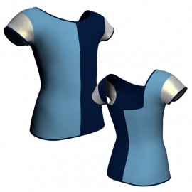 MLF: Lycra Sinistra & Lurex - T-shirt & Top bicolore maniche aletta con inserto in lurex MLF231