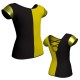MLF: Lycra Sinistra & Lurex - T-shirt & Top bicolore maniche aletta con inserto in lurex MLF216T