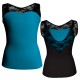 MLG: Lycra Davanti & Pizzo/Rete - T-shirt & Top bicolore senza maniche con inserto in pizzo o rete MLG103