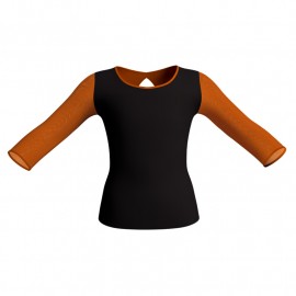 MLG: Lycra Davanti & Pizzo/Rete - T-shirt & Top bicolore maniche lunghe con inserto in pizzo o rete MLG102