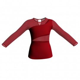 MLG: Lycra Davanti & Pizzo/Rete - T-shirt & Top bicolore Monospalla con inserto in pizzo o rete MLG108SS
