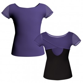 MLG: Lycra Davanti & Pizzo/Rete - T-shirt & Top bicolore manica corta con inserto in pizzo o rete MLG208