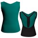MLG: Lycra Davanti & Pizzo/Rete - T-shirt & Top bicolore senza maniche con inserto in pizzo o rete MLG206
