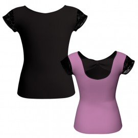 MLG: Lycra Davanti & Pizzo/Rete - T-shirt & Top bicolore maniche aletta con inserto in pizzo o rete MLG210T