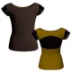 MLG: Lycra Davanti & Pizzo/Rete - T-shirt & Top bicolore maniche aletta con inserto in pizzo o rete MLG211T