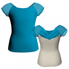 MLG: Lycra Davanti & Pizzo/Rete - T-shirt & Top bicolore maniche aletta con inserto in pizzo o rete MLG212