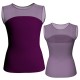 MLG: Lycra Davanti & Pizzo/Rete - T-shirt & Top bicolore senza maniche con inserto in pizzo o rete MLG219
