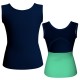 MLG: Lycra Davanti & Pizzo/Rete - T-shirt & Top bicolore senza maniche con inserto in pizzo o rete MLG223