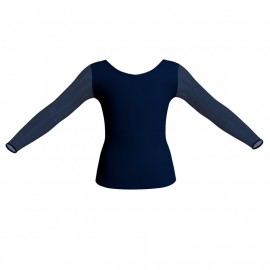 MLG: Lycra Davanti & Pizzo/Rete - T-shirt & Top bicolore maniche lunghe con inserto in pizzo o rete MLG228