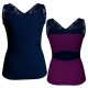 MLG: Lycra Davanti & Pizzo/Rete - T-shirt & Top bicolore senza maniche con inserto in pizzo o rete MLG101