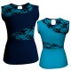 MLH: Lycra Davanti & Belen Pro - T-shirt & Top bicolore senza maniche con inserto in belen pro MLH108SST