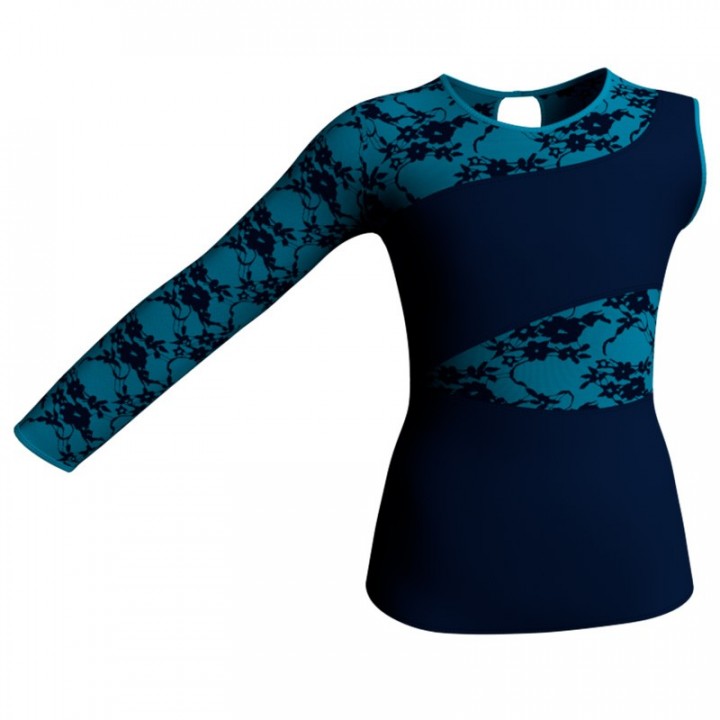 MLH: Lycra Davanti & Belen Pro - T-shirt & Top bicolore Monospalla con inserto in belen pro MLH108SS