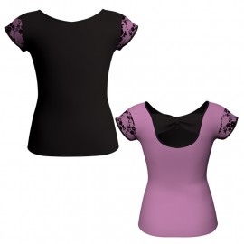MLH: Lycra Davanti & Belen Pro - T-shirt & Top bicolore maniche aletta con inserto in belen pro MLH210T