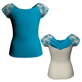 MLH: Lycra Davanti & Belen Pro - T-shirt & Top bicolore maniche aletta con inserto in belen pro MLH212