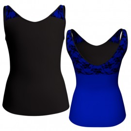 MLH: Lycra Davanti & Belen Pro - T-shirt & Top bicolore senza maniche con inserto in belen pro MLH220