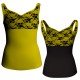 MLH: Lycra Davanti & Belen Pro - T-shirt & Top bicolore senza maniche con inserto in belen pro MLH239