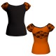 MLH: Lycra Davanti & Belen Pro - T-shirt & Top bicolore maniche aletta con inserto in belen pro MLH240T