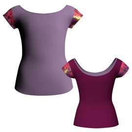 MLI: Lycra Devanti & Lurex - T-shirt & Top bicolore manica aletta MLI33T