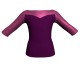 MLI: Lycra Devanti & Lurex - T-shirt & Top bicolore maniche 3/4 con inserto in lurex MLI105