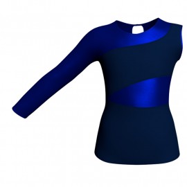 MLI: Lycra Devanti & Lurex - T-shirt & Top bicolore Monospalla con inserto in lurex MLI108SS
