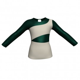 MLI: Lycra Devanti & Lurex - T-shirt & Top bicolore maniche lunghe con inserto in lurex MLI108