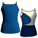 MLI: Lycra Devanti & Lurex - T-shirt & Top bicolore bretelle con inserto in lurex MLI109