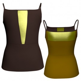 MLI: Lycra Devanti & Lurex - T-shirt & Top bicolore bretelle con inserto in lurex MLI117