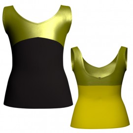 MLI: Lycra Devanti & Lurex - T-shirt & Top bicolore senza maniche con inserto in lurex MLI124