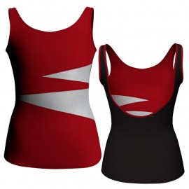 MLI: Lycra Devanti & Lurex - T-shirt & Top bicolore senza maniche con inserto in lurex MLI120