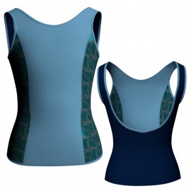 T-shirt & Top bicolore senza maniche con inserto in lurex MLI203