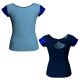 MLI: Lycra Devanti & Lurex - T-shirt & Top bicolore maniche aletta con inserto in lurex MLI210T
