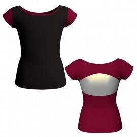 T-shirt & Top bicolore maniche aletta con inserto in lurex MLI211