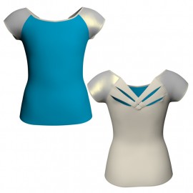 MLI: Lycra Devanti & Lurex - T-shirt & Top bicolore maniche aletta con inserto in lurex MLI212