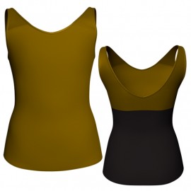 T-shirt & Top bicolore senza maniche con inserto in lurex MLI220