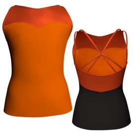 MLI: Lycra Devanti & Lurex - T-shirt & Top bicolore bretelle con inserto in lurex MLI234