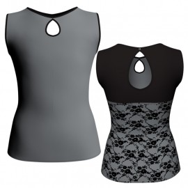 MLA: Belen Pro & Lycra - T-shirt & Top in belen pro senza maniche con inserto MLA104